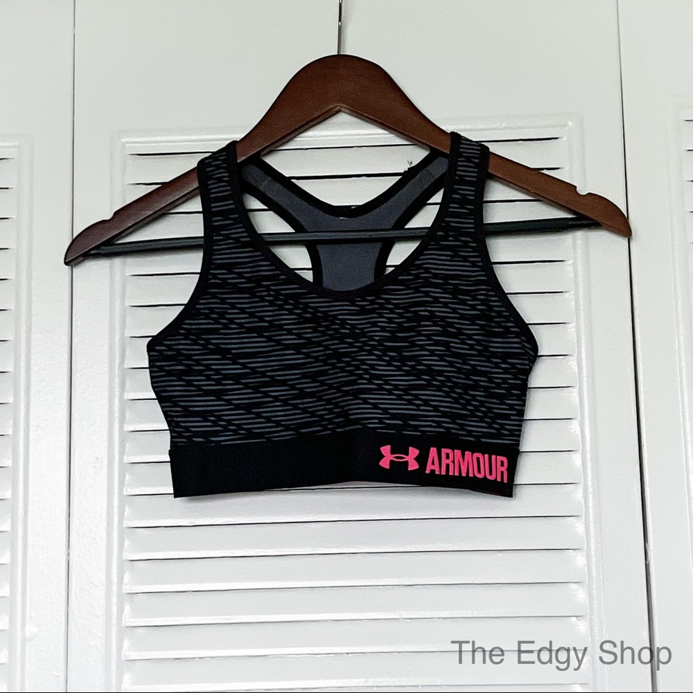 Under Armour | Logo Band Geometric Print Sport Bra - Picture 1 of 4